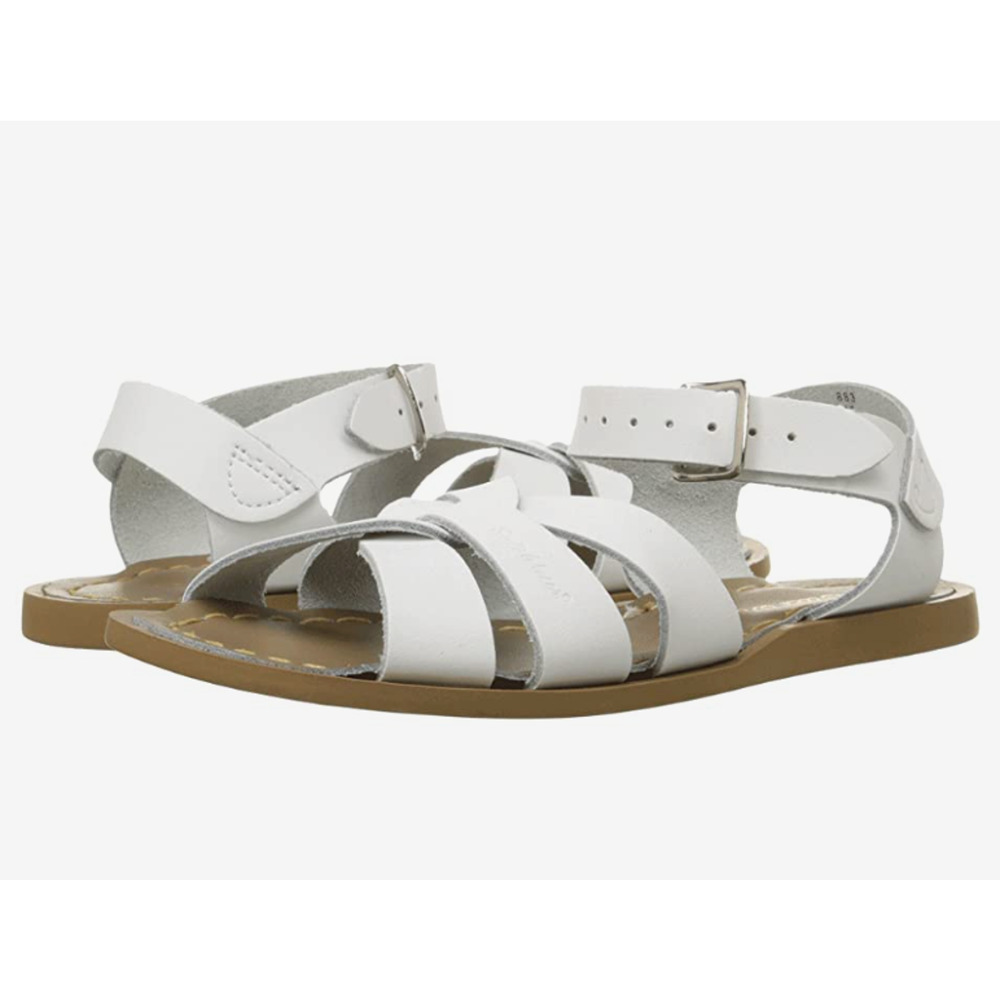 Salt water sandal Hoy Shoes The Original size 12 white kids girls boys leather